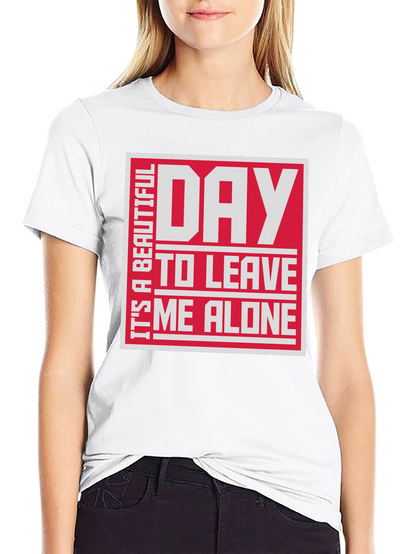 Camiseta Negra con Diseño Divertido: Déjame en Paz