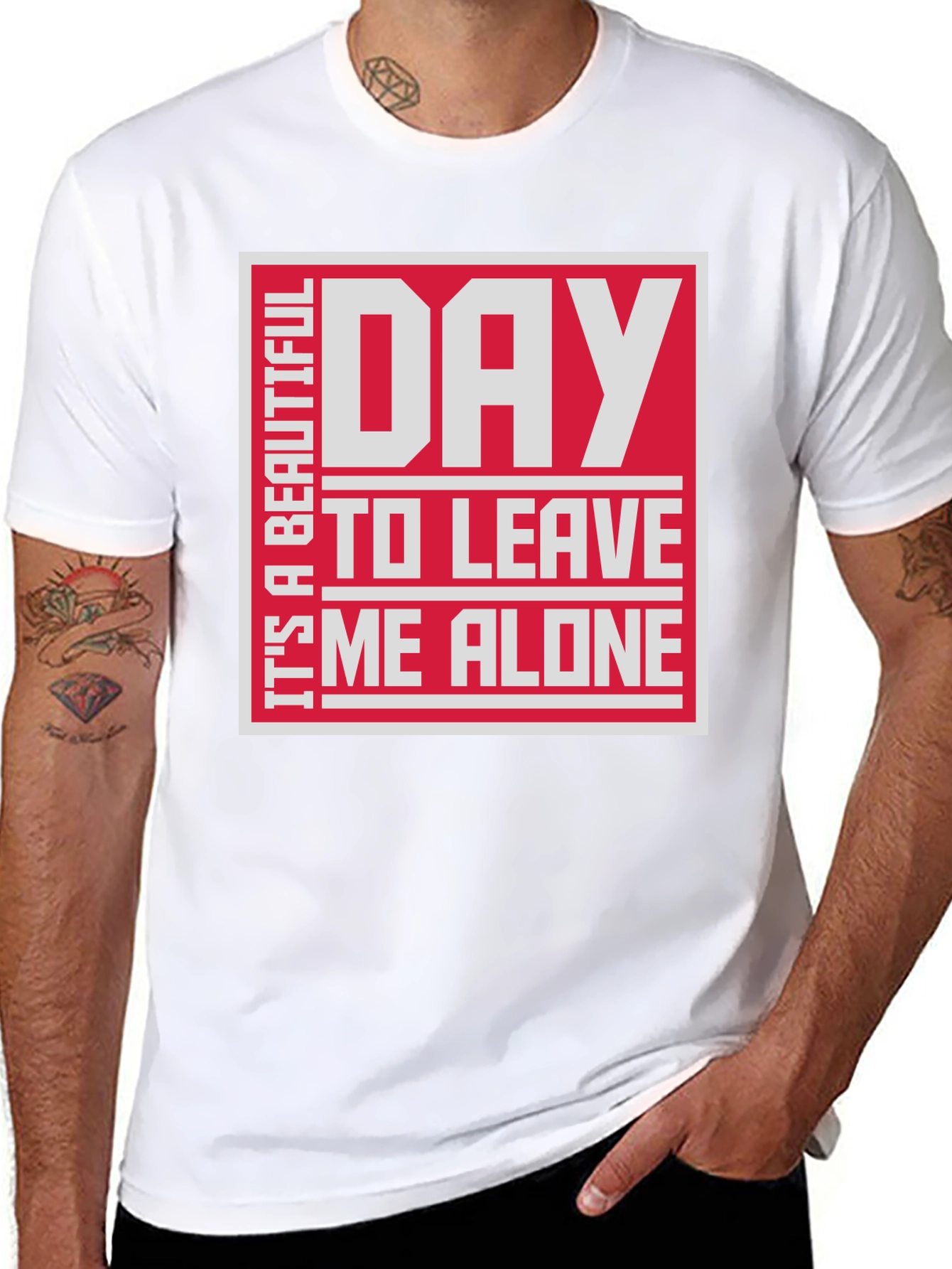 Camiseta Negra con Diseño Divertido: Déjame en Paz
