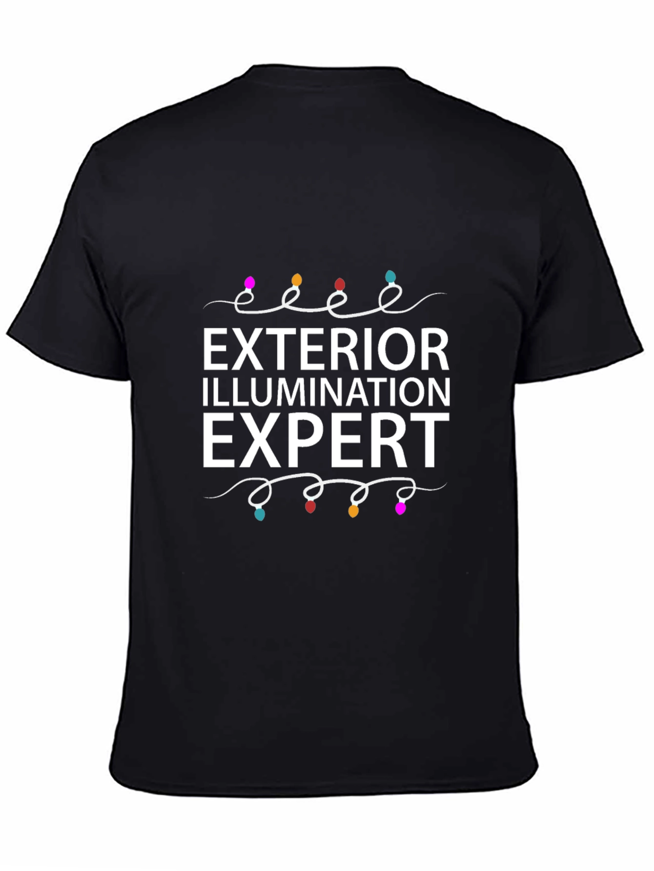 Camiseta Negra Exterior Iluminación Experto