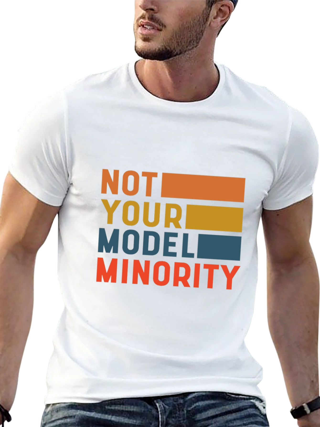 Camiseta Negra: No Soy Tu Minoría Modelo
