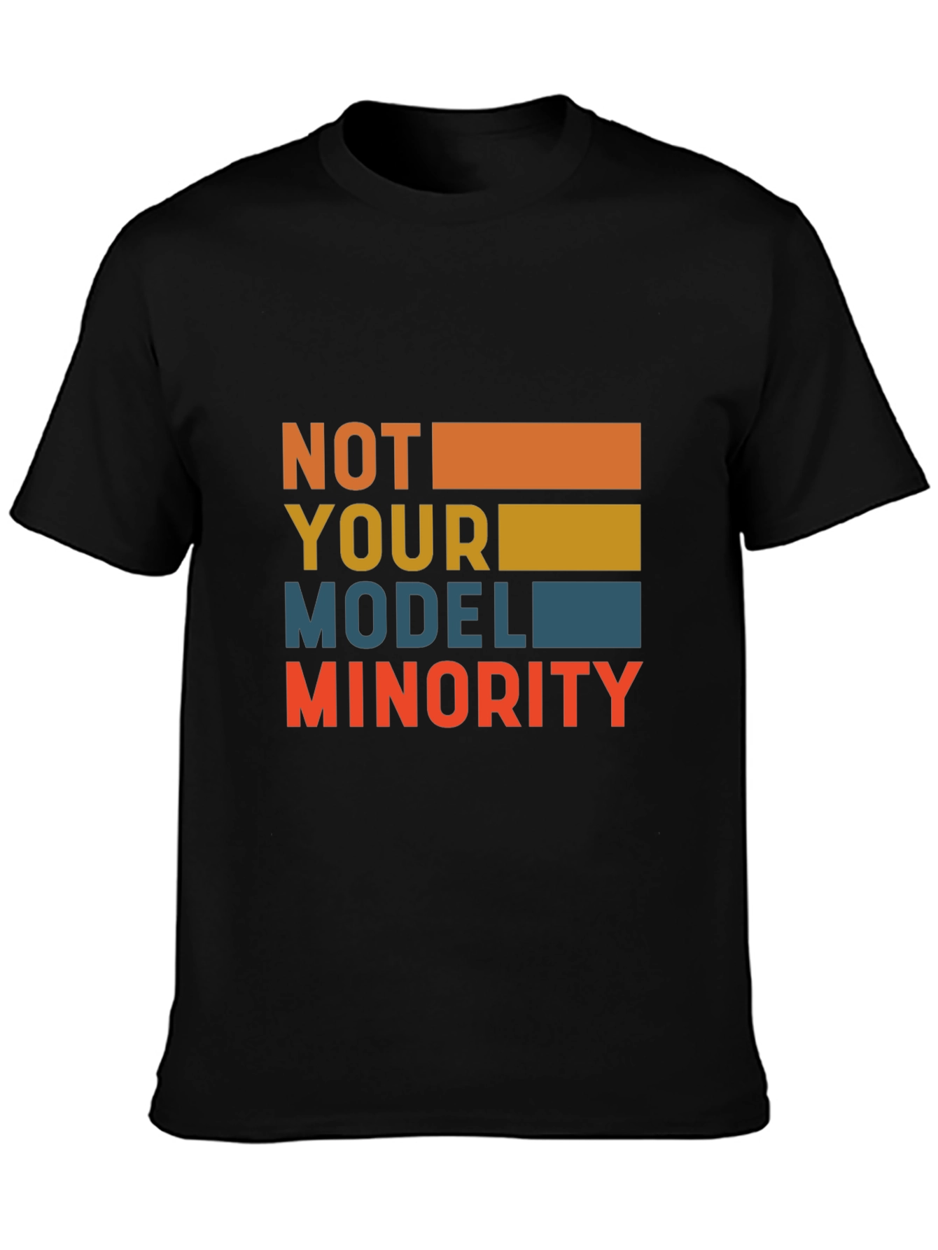 Camiseta Negra: No Soy Tu Minoría Modelo