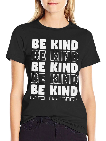 Camiseta Negra Be Kind - Mensaje Positivo