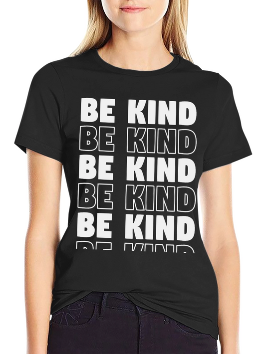 Camiseta Negra Be Kind - Mensaje Positivo