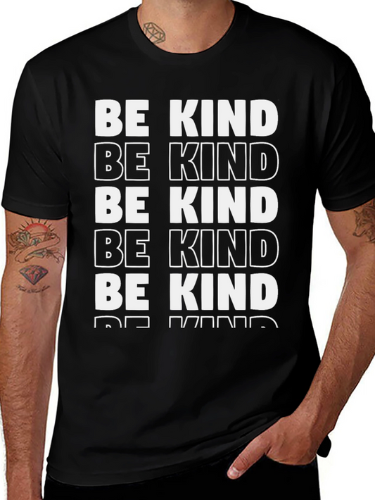 Camiseta Negra Be Kind - Mensaje Positivo