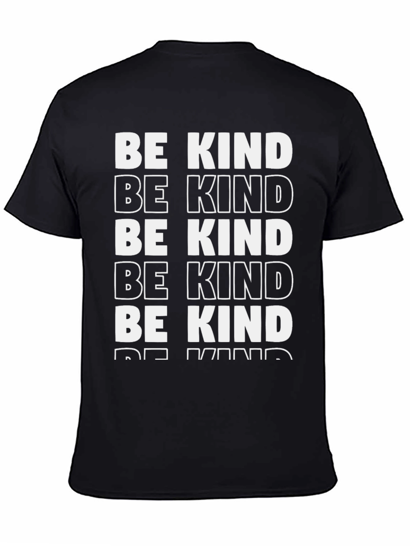 Camiseta Negra Be Kind - Mensaje Positivo