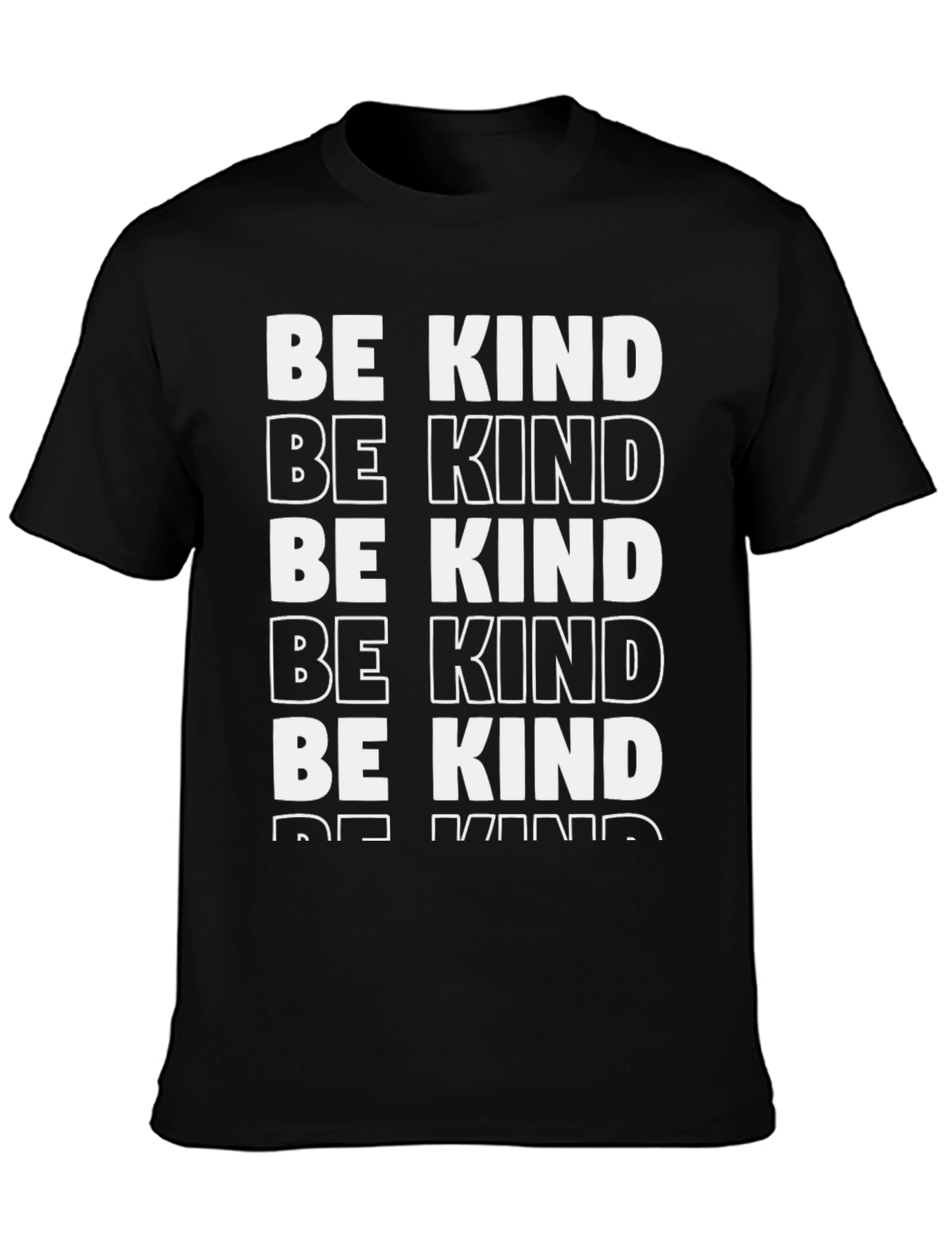 Camiseta Negra Be Kind - Mensaje Positivo