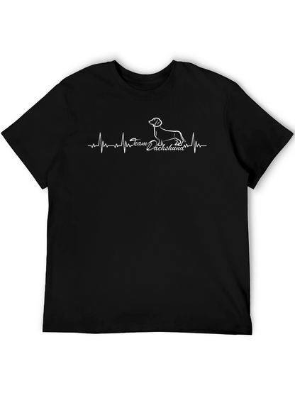 Camiseta Negra Team Dachshund - Amantes de los Perros