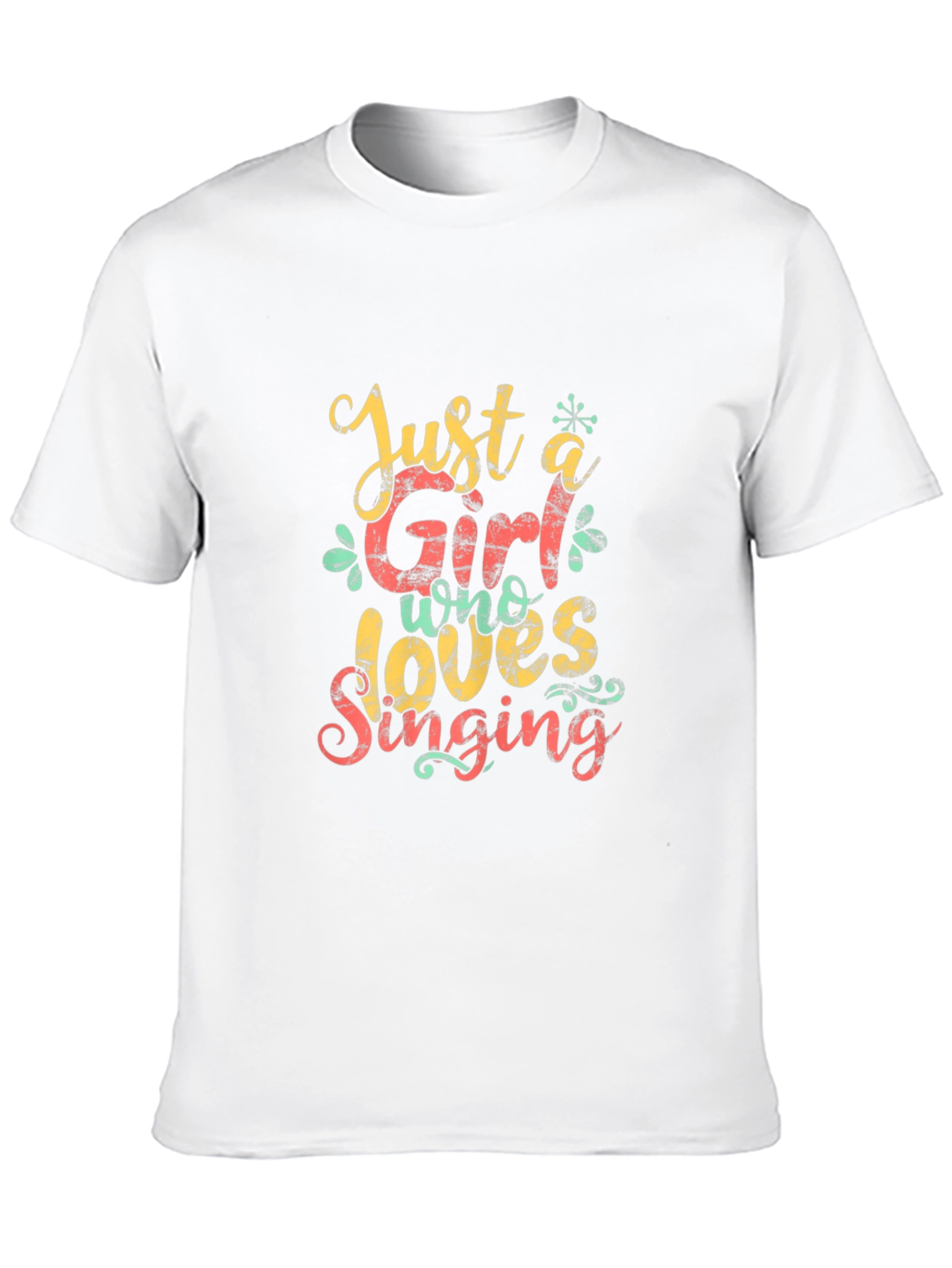 Camiseta Negra: Just a Girl Who Loves Singing