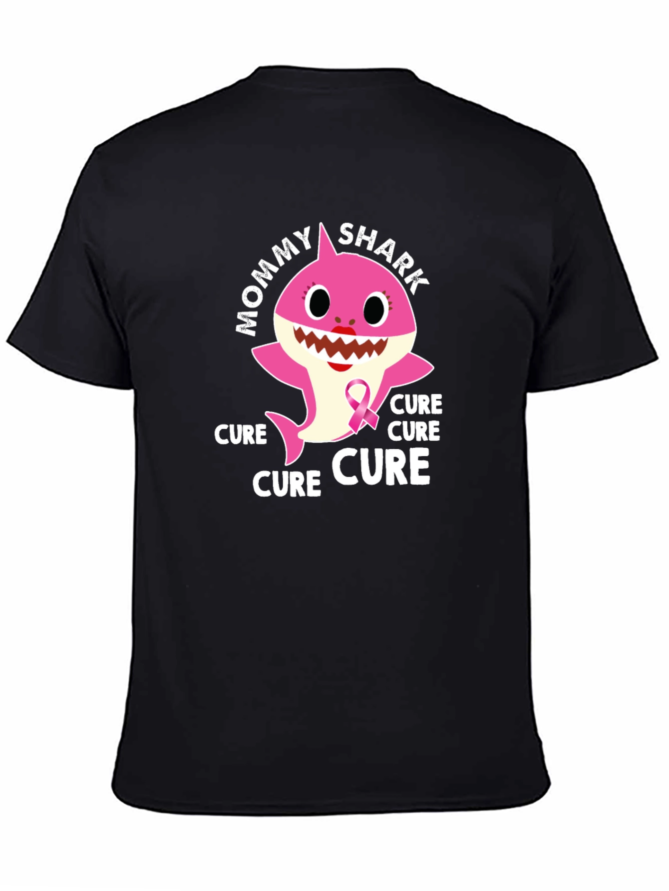 Camiseta Negra Mommy Shark Cure