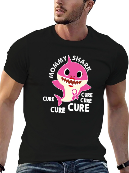 Camiseta Negra Mommy Shark Cure