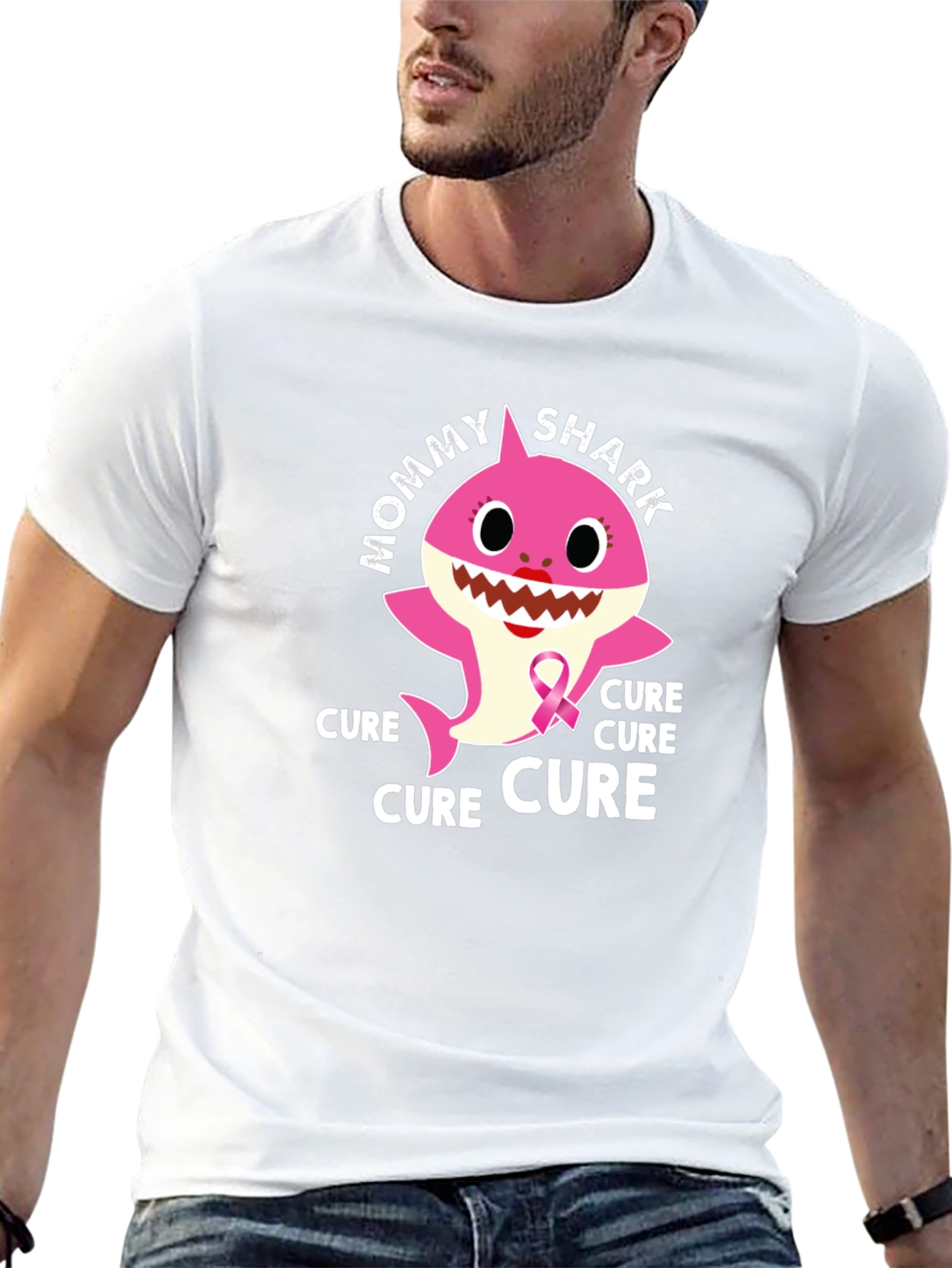Camiseta Negra Mommy Shark Cure