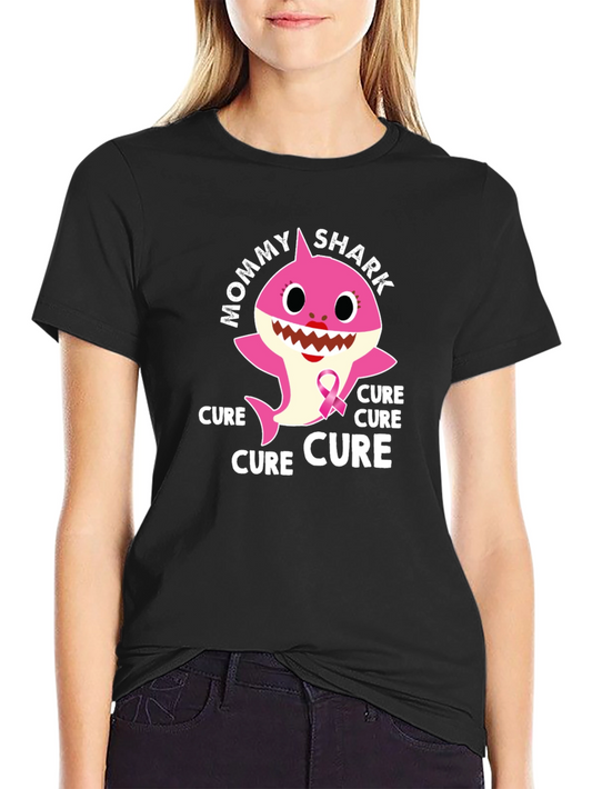 Camiseta Negra Mommy Shark Cure