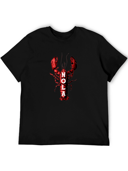 Camiseta Negra NOLA Langosta Roja