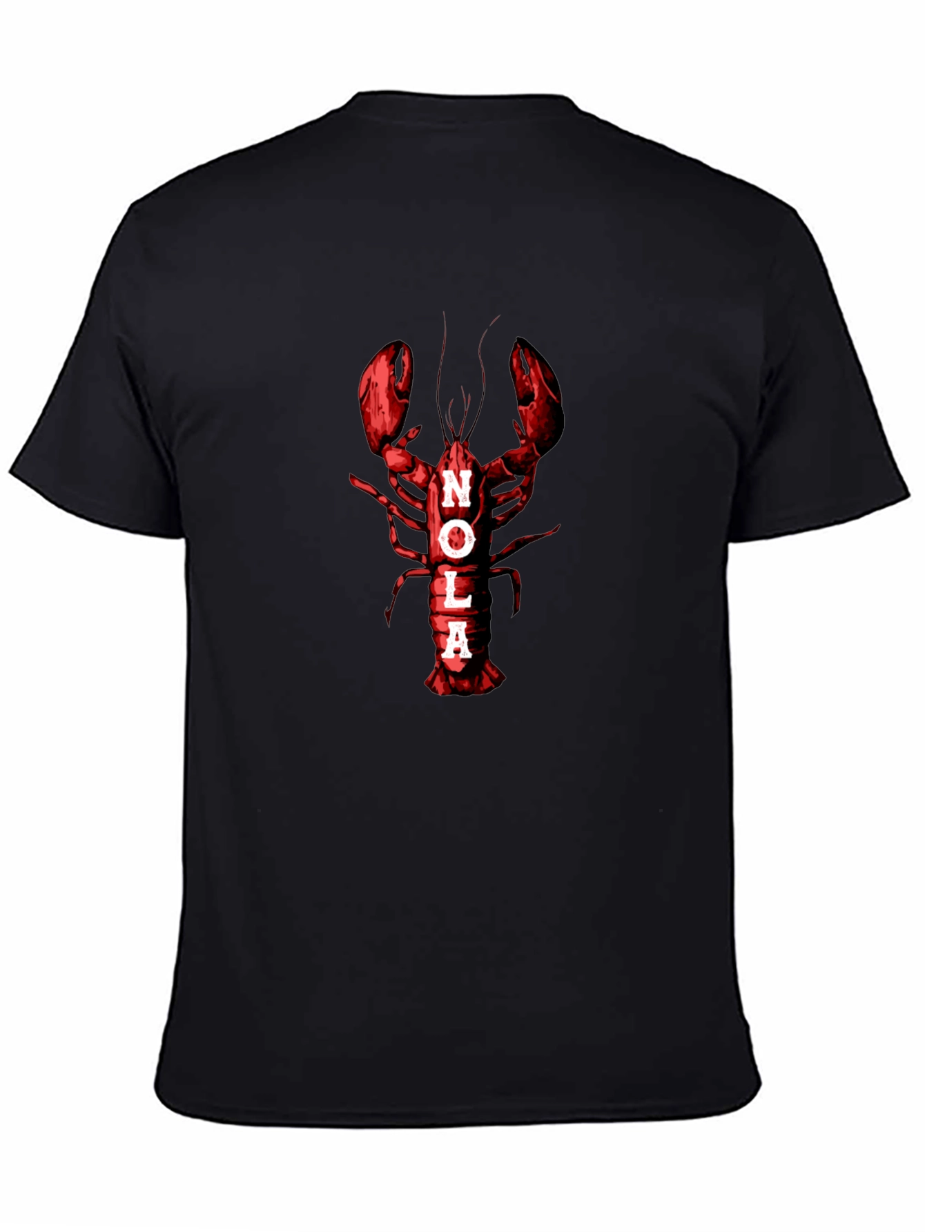 Camiseta Negra NOLA Langosta Roja