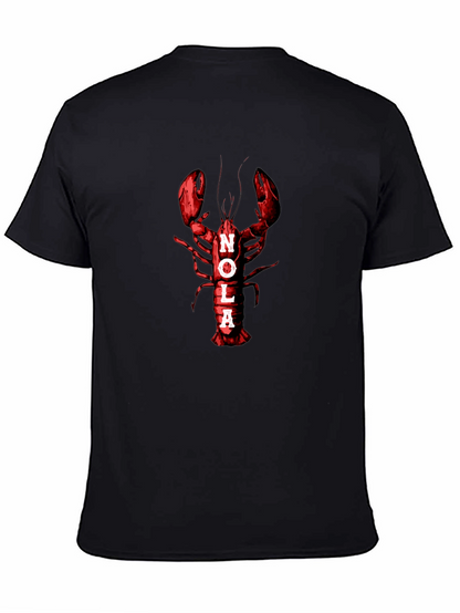 Camiseta Negra NOLA Langosta Roja