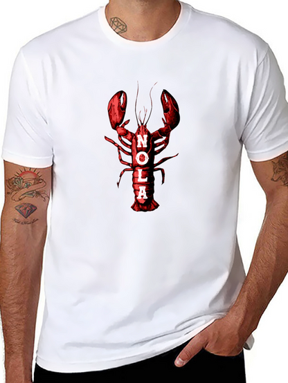 Camiseta Negra NOLA Langosta Roja