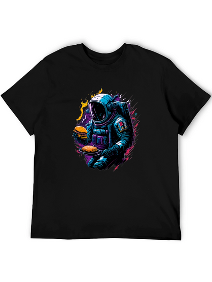 Camiseta Negra Astronauta Gourmet