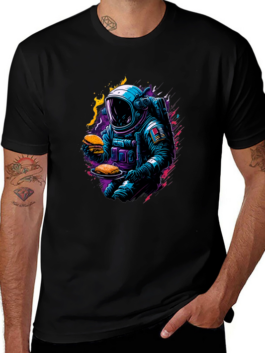 Camiseta Negra Astronauta Gourmet