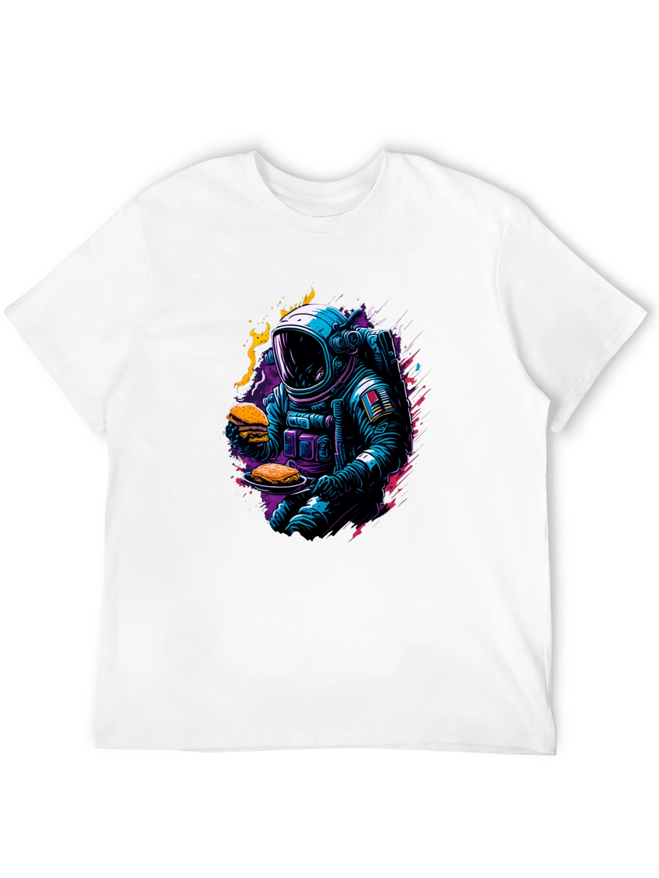Camiseta Negra Astronauta Gourmet