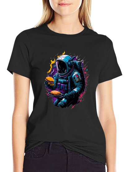 Camiseta Negra Astronauta Gourmet