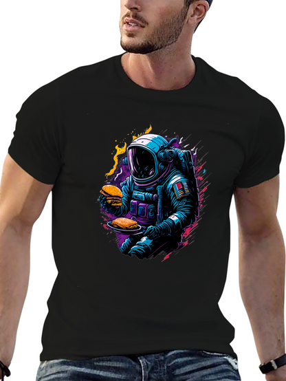 Camiseta Negra Astronauta Gourmet