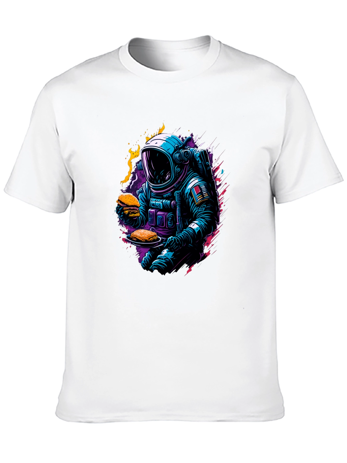 Camiseta Negra Astronauta Gourmet