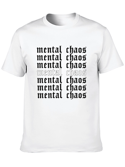 Camiseta Negra Mental Chaos Estampada