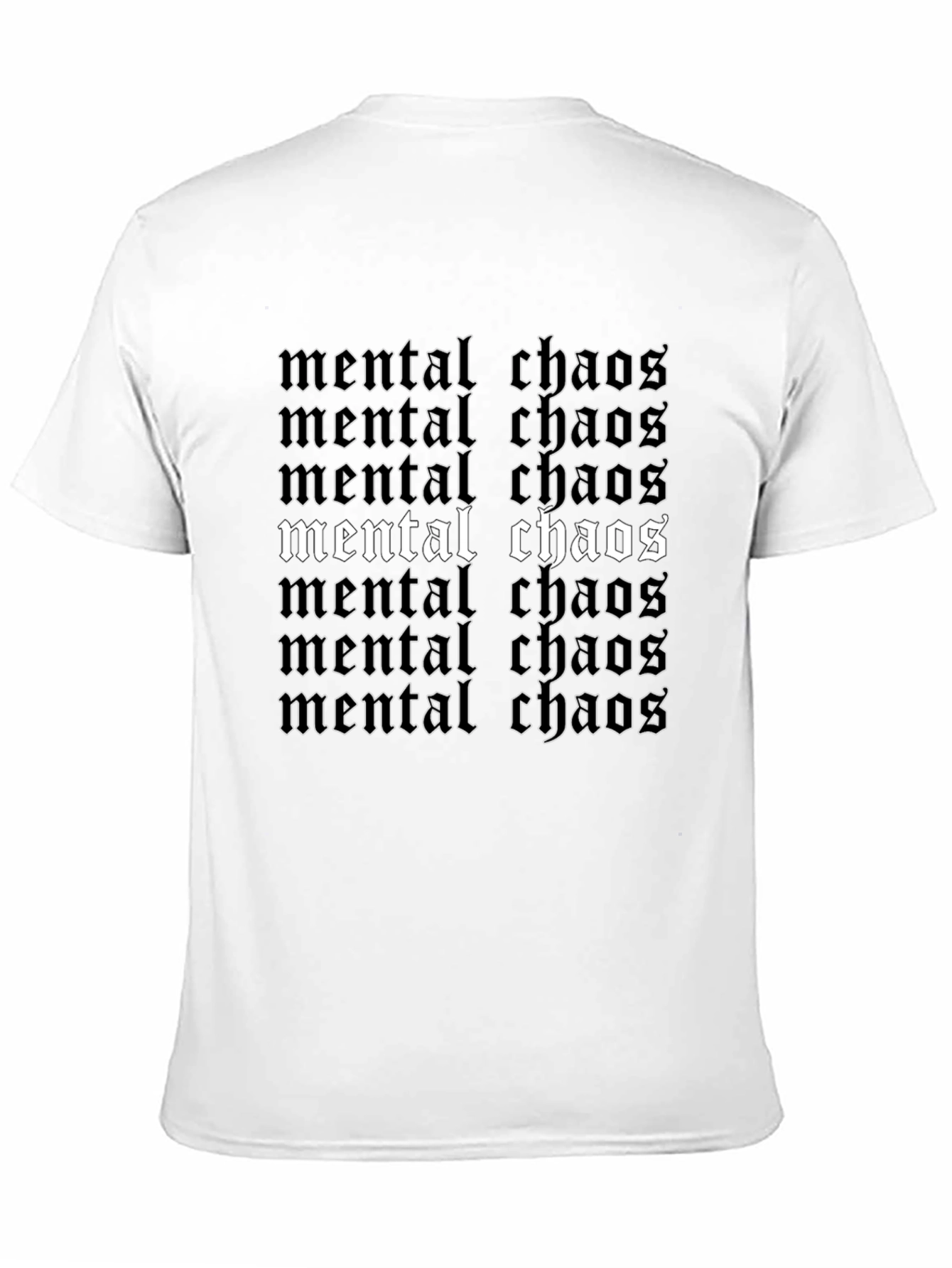 Camiseta Negra Mental Chaos Estampada