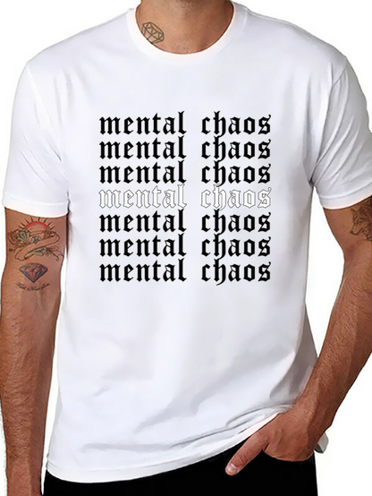 Camiseta Negra Mental Chaos Estampada