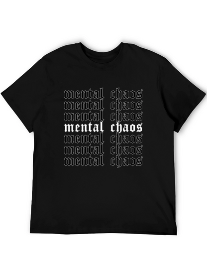 Camiseta Negra Mental Chaos Estampada