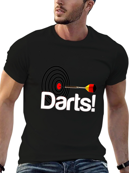 Camiseta Negra con Diseño de Dardos