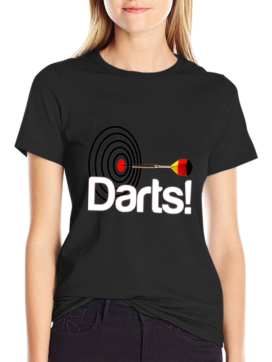 Camiseta Negra con Diseño de Dardos
