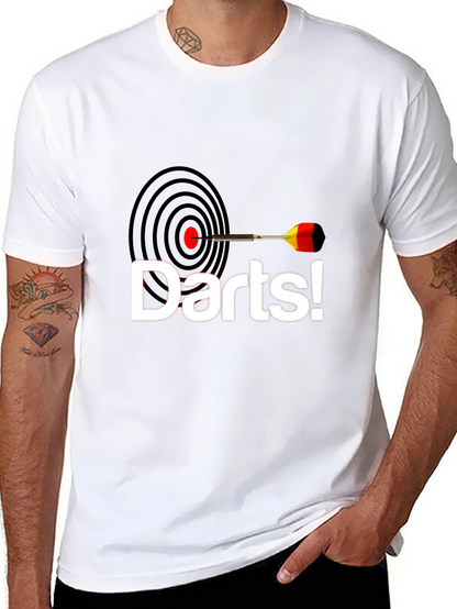 Camiseta Negra con Diseño de Dardos