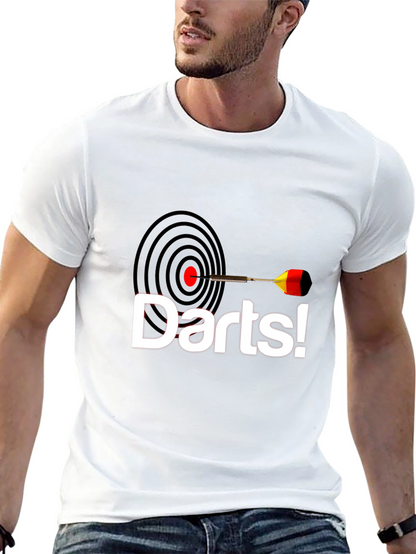 Camiseta Negra con Diseño de Dardos