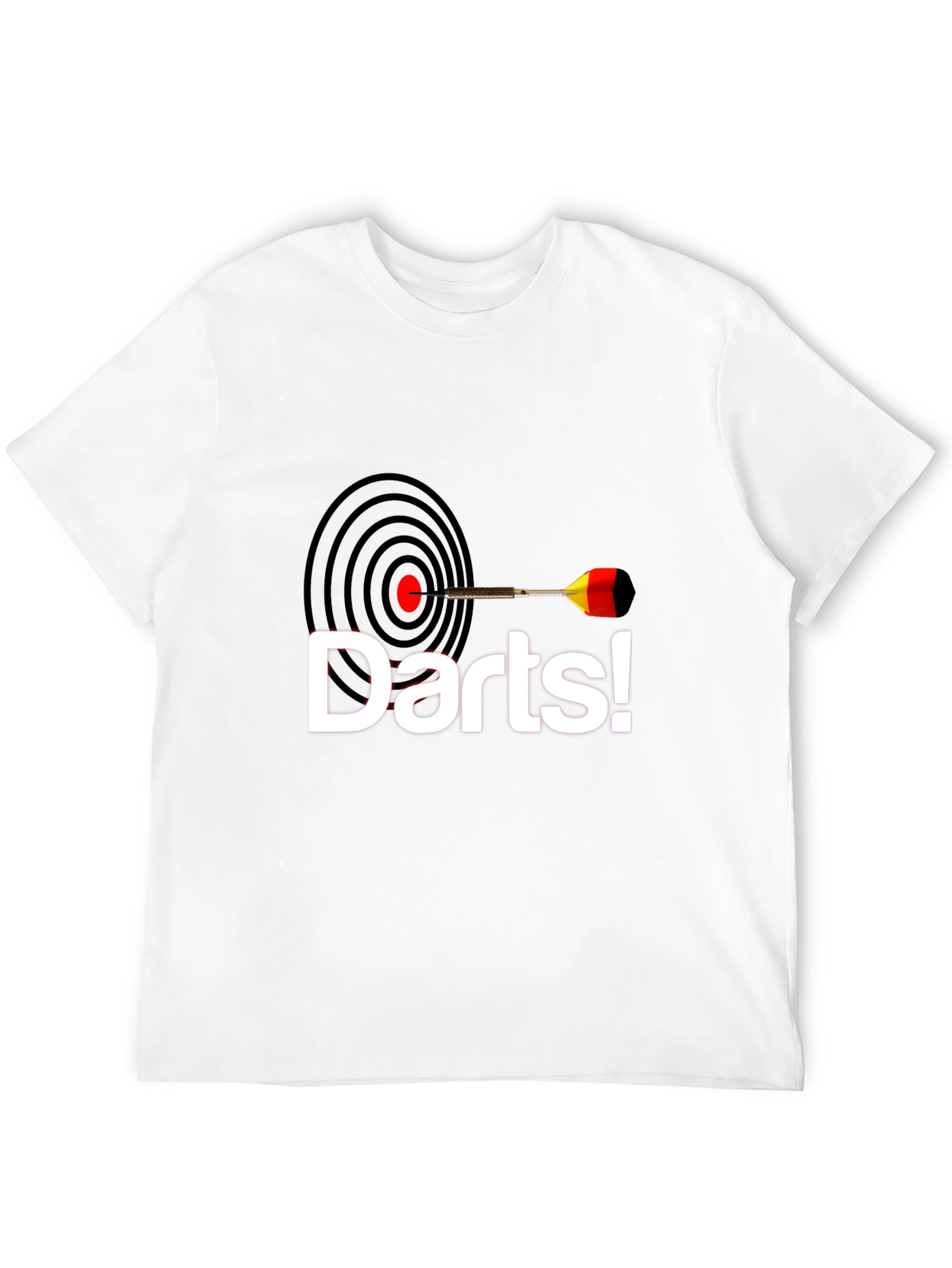 Camiseta Negra con Diseño de Dardos