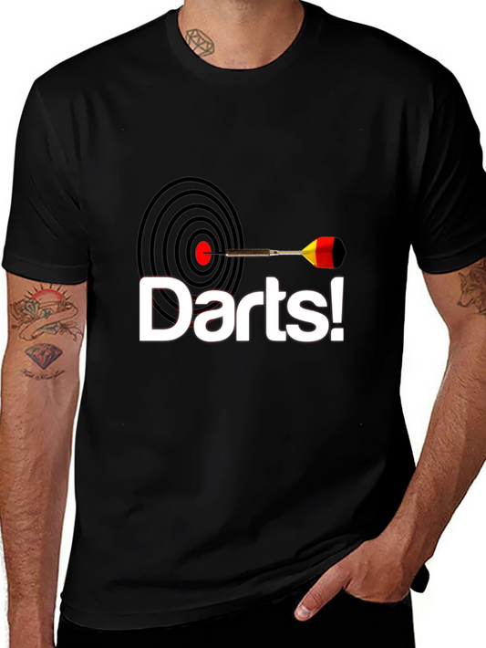Camiseta Negra con Diseño de Dardos