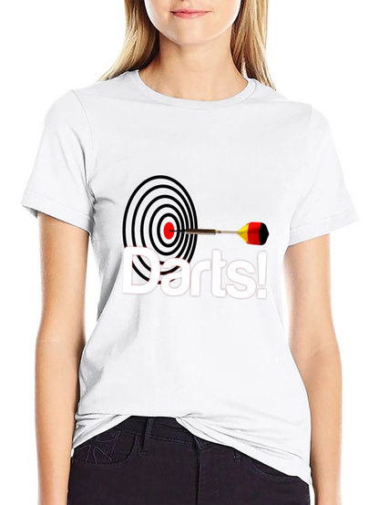 Camiseta Negra con Diseño de Dardos
