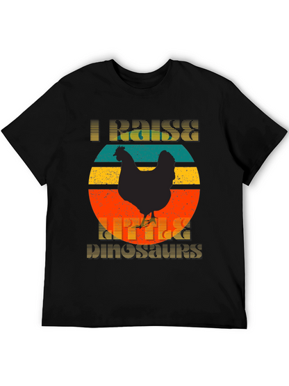 Camiseta I Raise Little Dinosaurs Diseño Retro