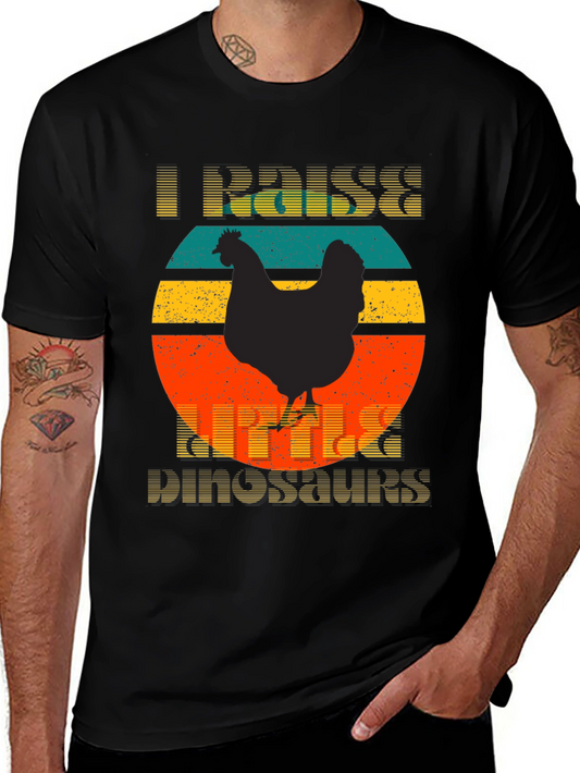 Camiseta I Raise Little Dinosaurs Diseño Retro