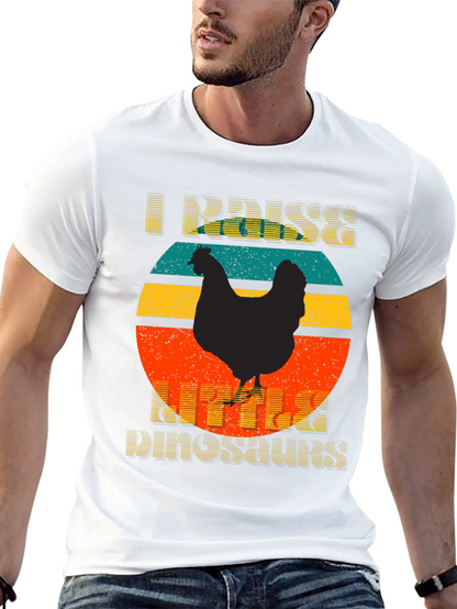Camiseta I Raise Little Dinosaurs Diseño Retro