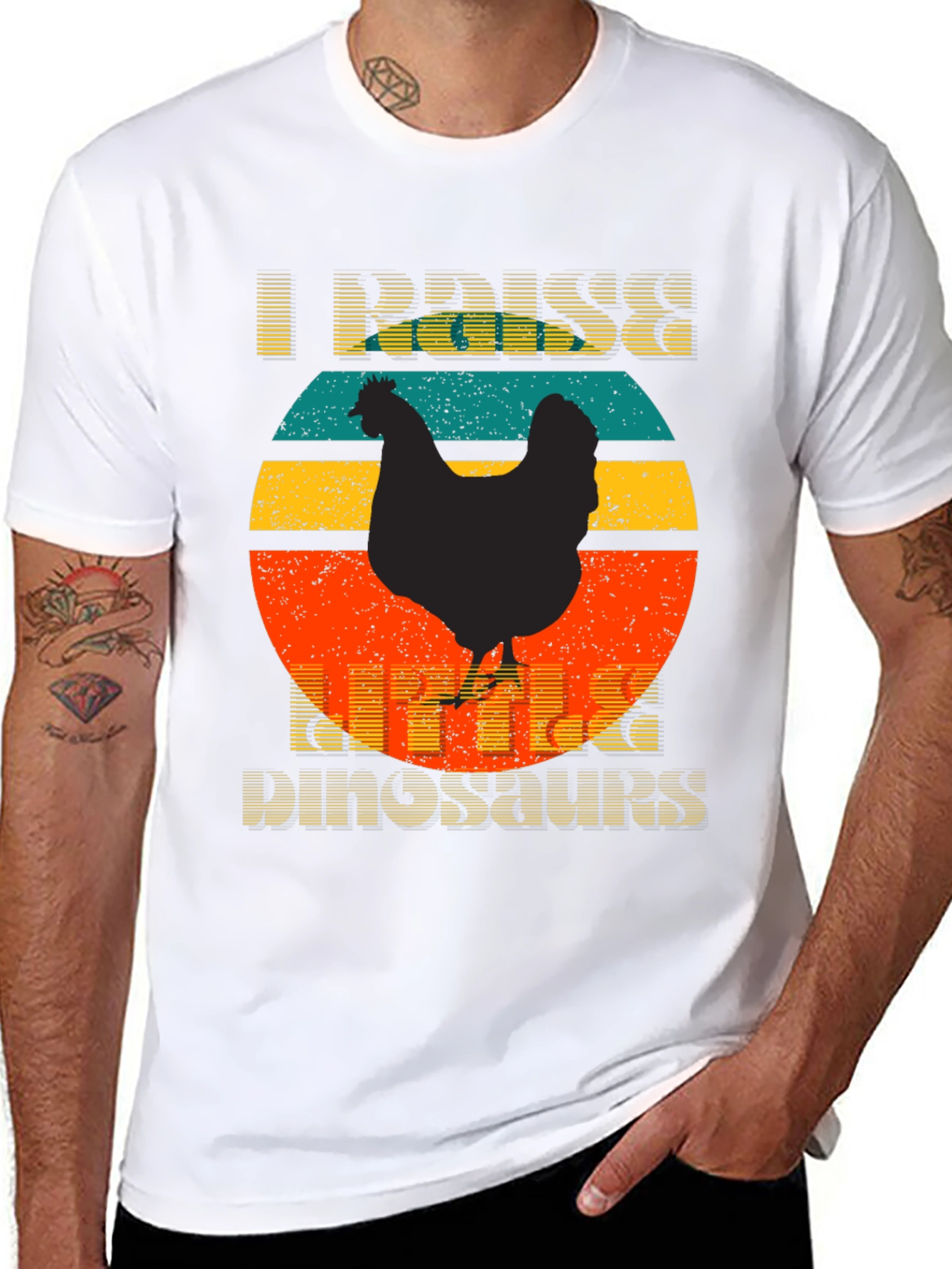 Camiseta I Raise Little Dinosaurs Diseño Retro