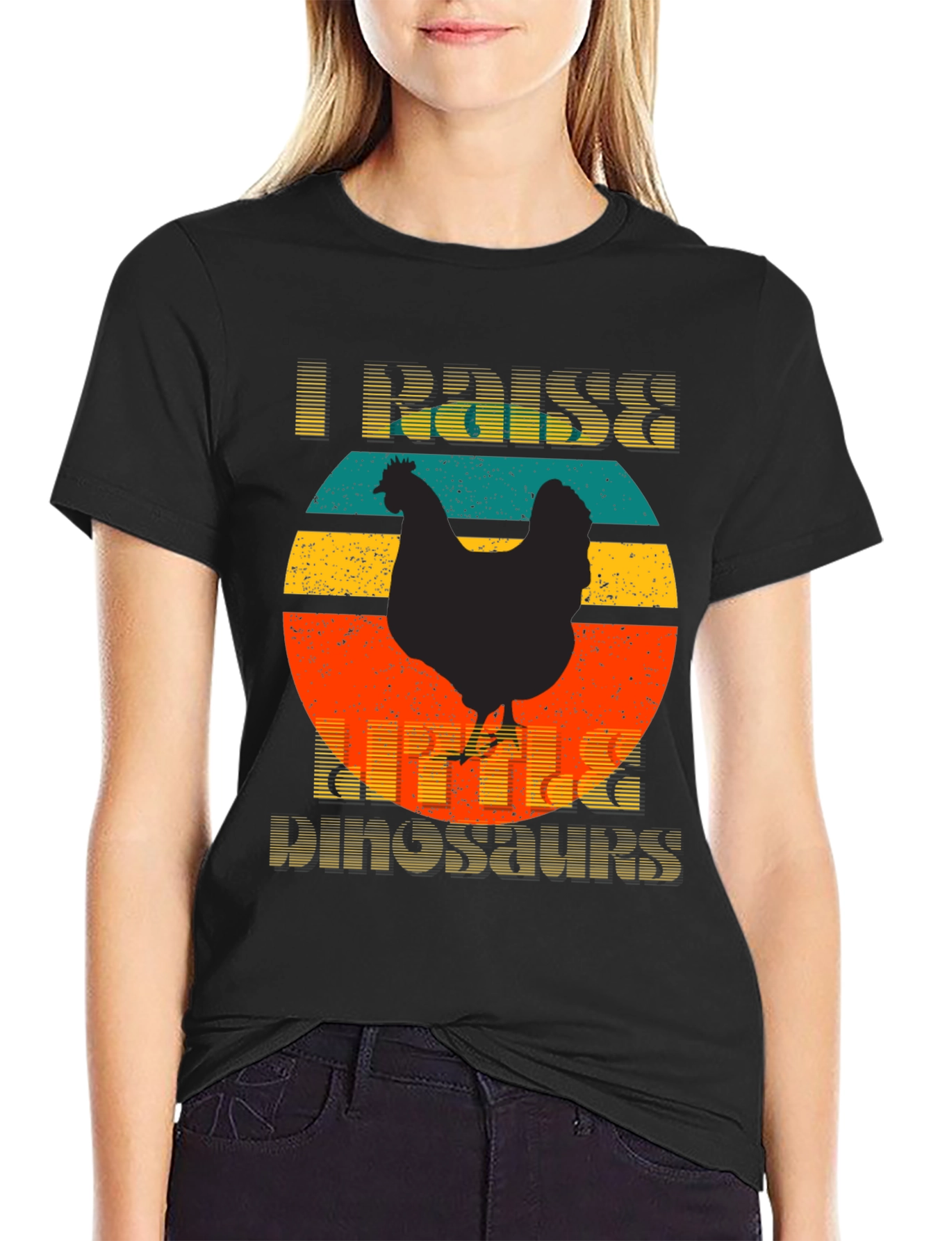 Camiseta I Raise Little Dinosaurs Diseño Retro