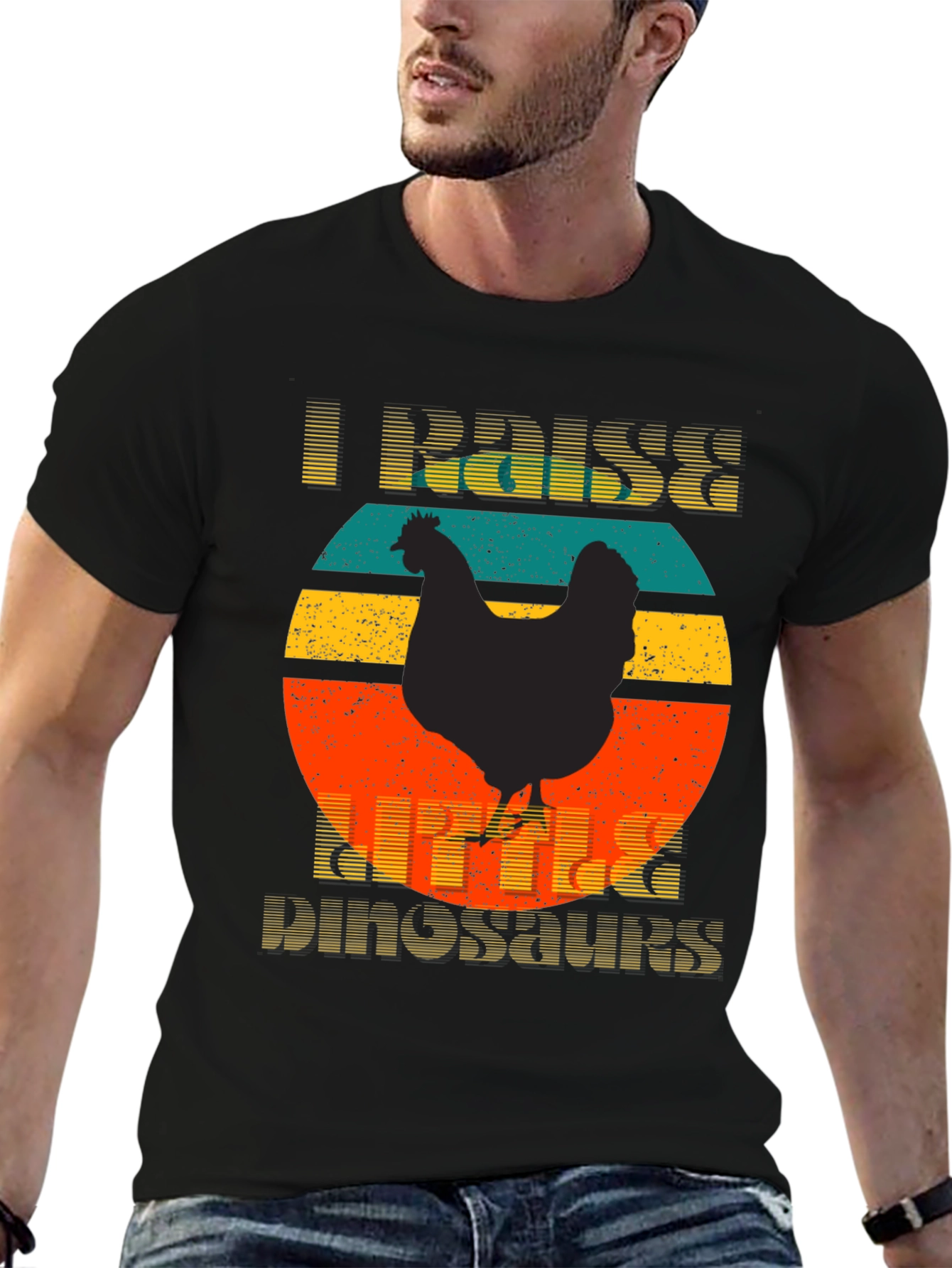 Camiseta I Raise Little Dinosaurs Diseño Retro