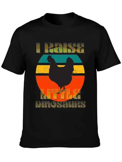 Camiseta I Raise Little Dinosaurs Diseño Retro