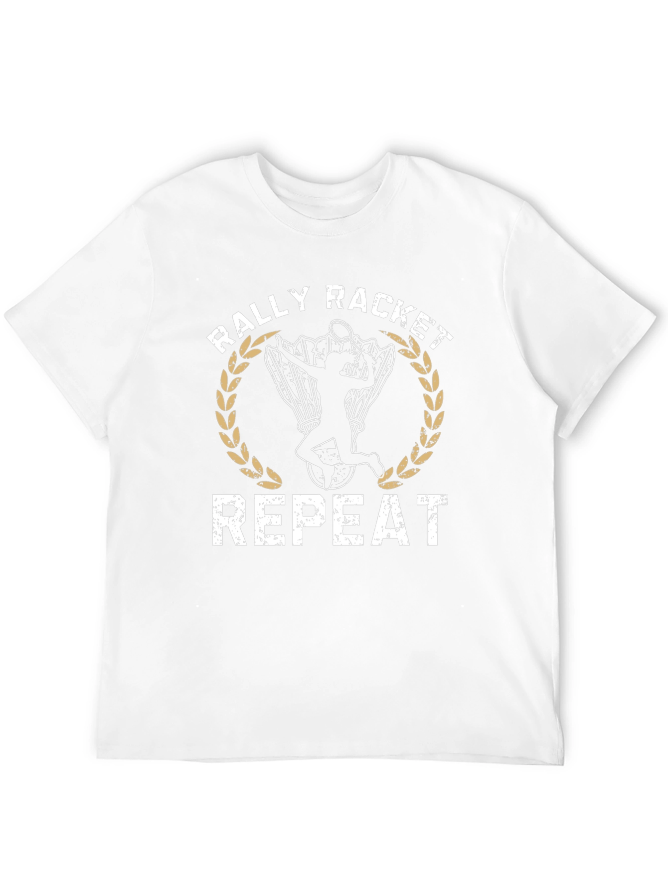 Camiseta Negra Deportiva: Rally Racket Repeat