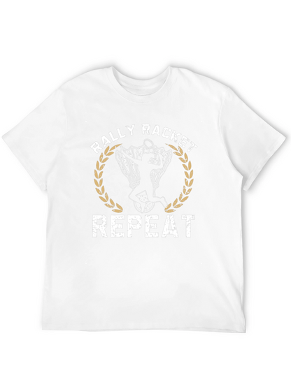 Camiseta Negra Deportiva: Rally Racket Repeat