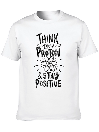 Camiseta Negra Piensa Como un Protón para Hombre