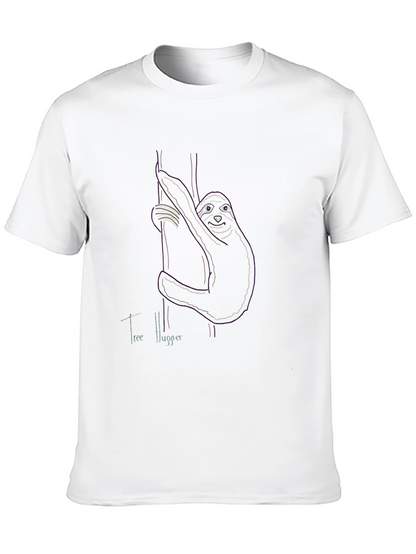 Camiseta Negra Abrazador de Árboles Diseño Único
