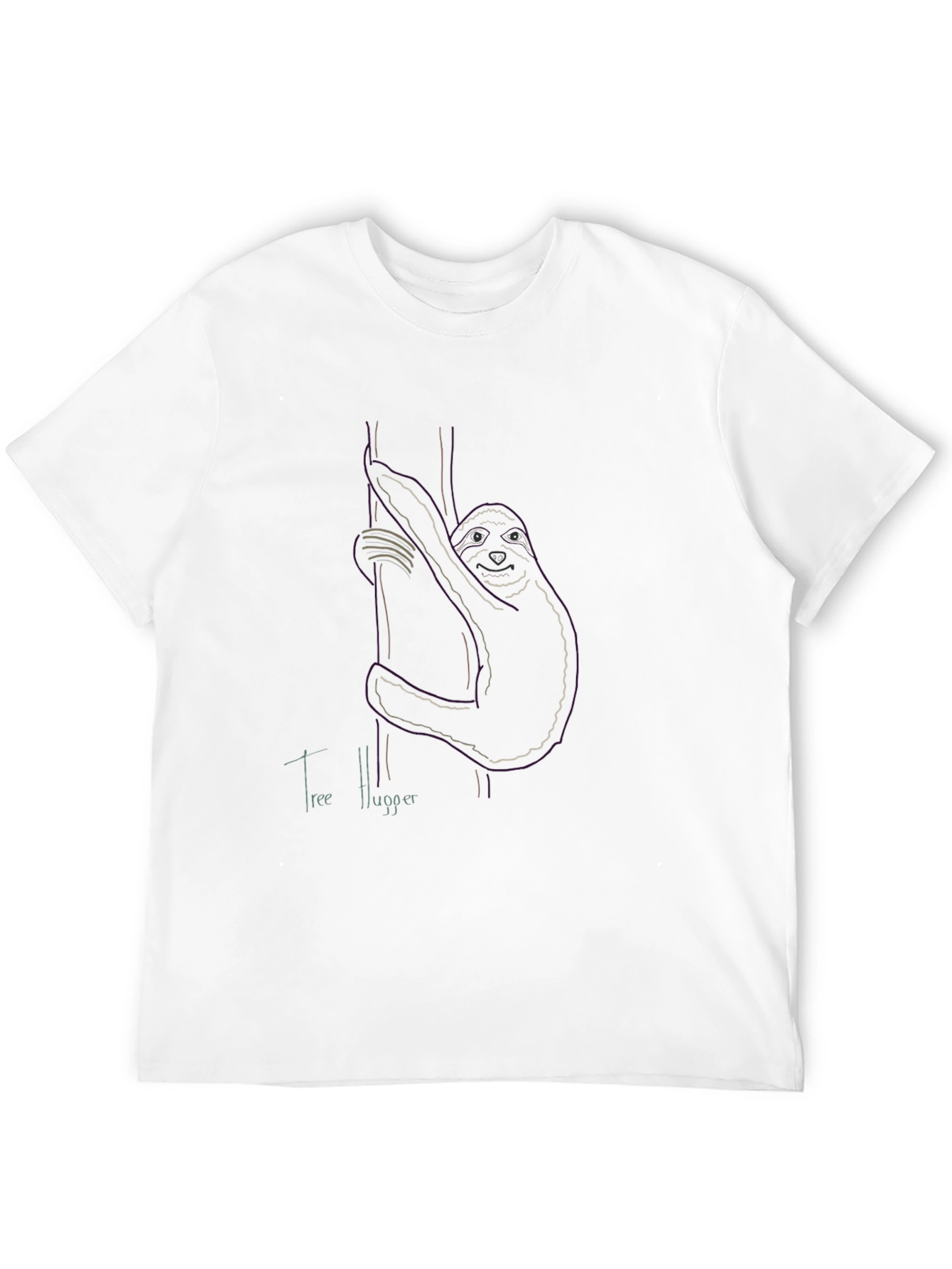 Camiseta Negra Abrazador de Árboles Diseño Único