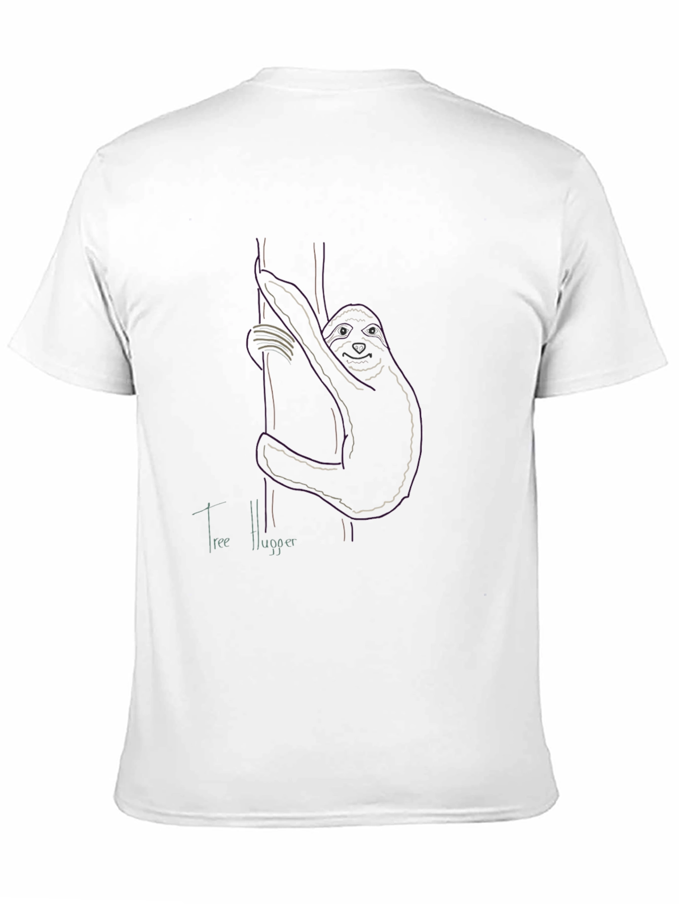Camiseta Negra Abrazador de Árboles Diseño Único